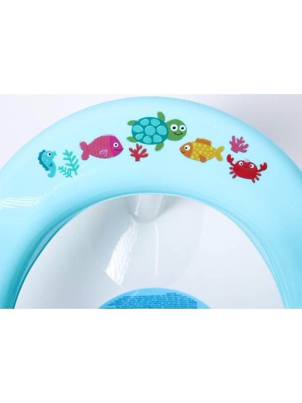 Сиденье для купания с декором, цвет светло-голубой