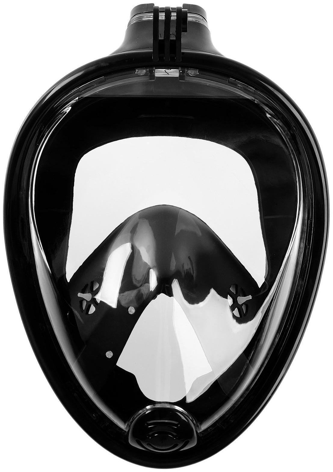 Маска для снорклинга взрослая, маска 19 х 26, трубка 25 см, размер L/XL, цвет чёрный