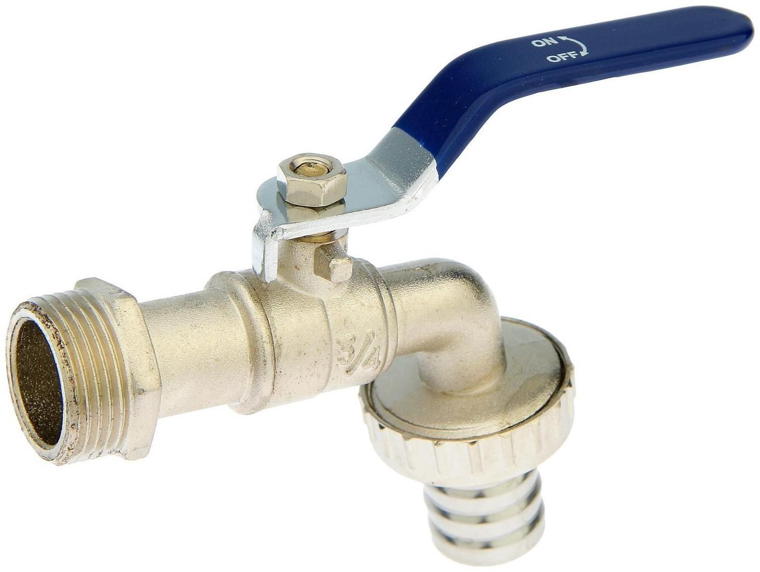 Кран водоразборный со штуцером, 3/4