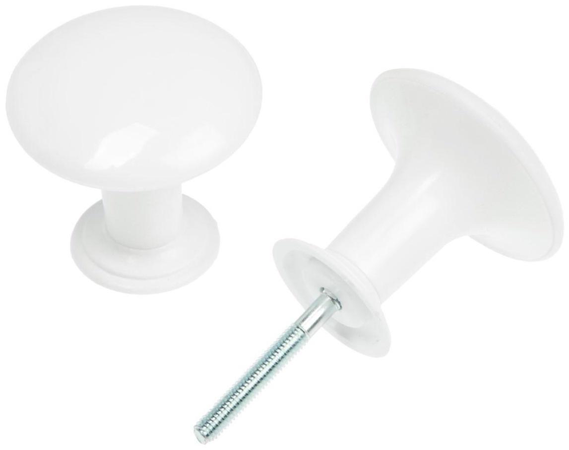Ручка кнопка пластиковая РК1-7, белая