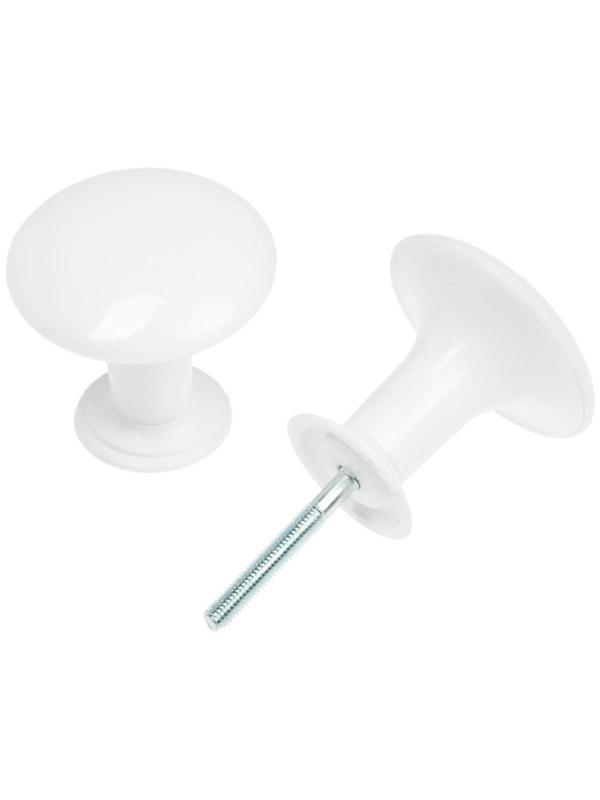 Ручка кнопка пластиковая РК1-7, белая