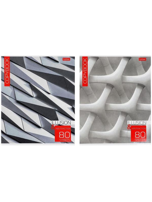 Тетрадь 80 листов, в клетку, New art, картонная обложка / Микс 1 шт.