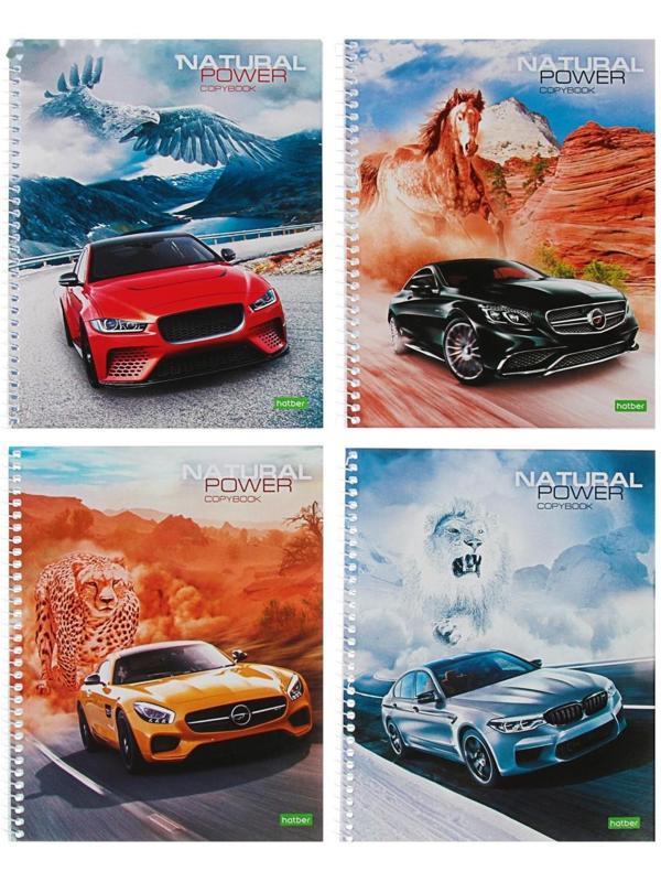 Тетрадь 80 листов, в клетку, на гребне, 