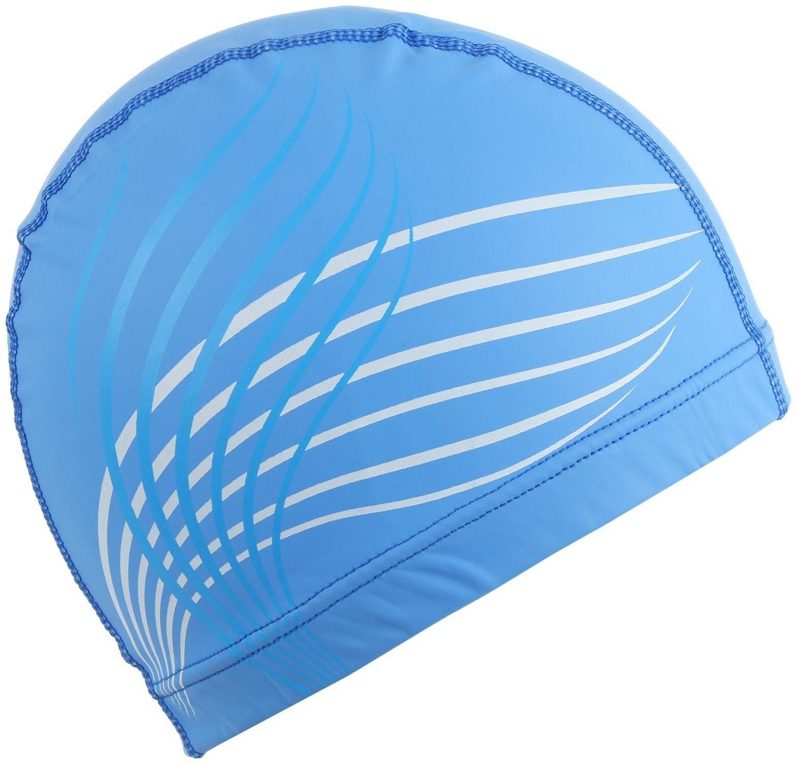 Шапочка для плавания взрослая, тканевая, обхват 54-60 см, цвета микс
