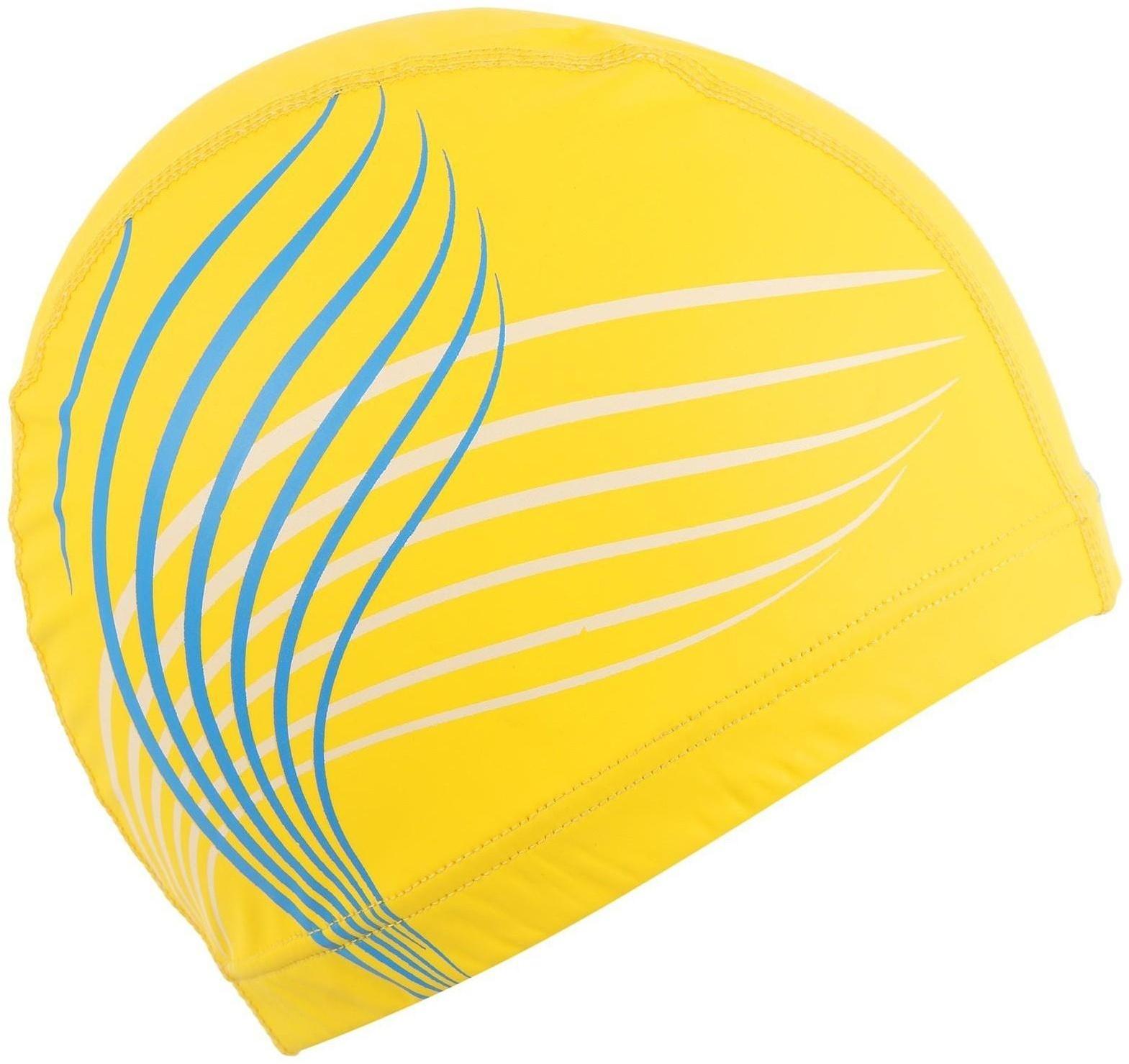 Шапочка для плавания взрослая, тканевая, обхват 54-60 см, цвета микс
