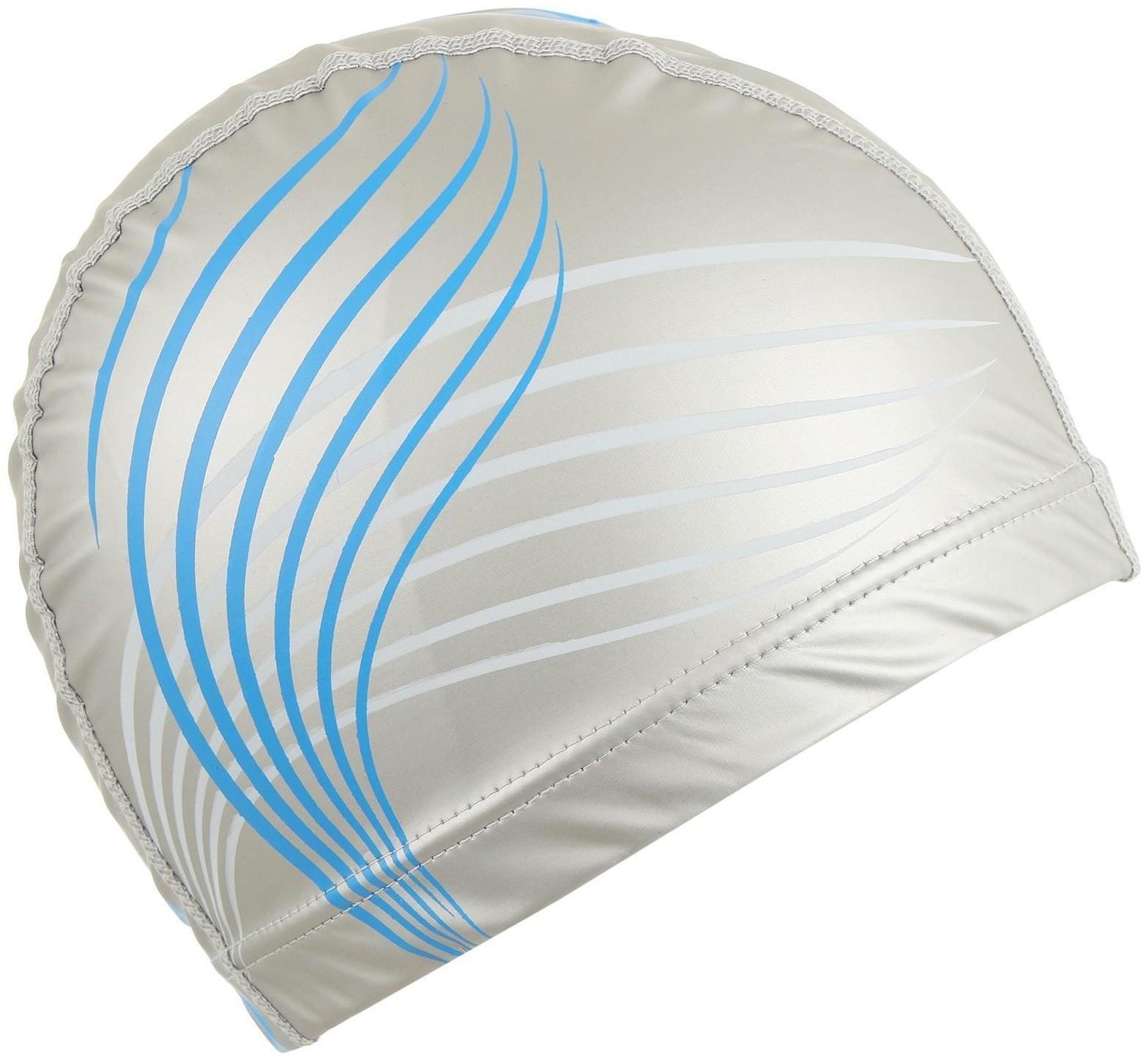 Шапочка для плавания взрослая, тканевая, обхват 54-60 см, цвета микс