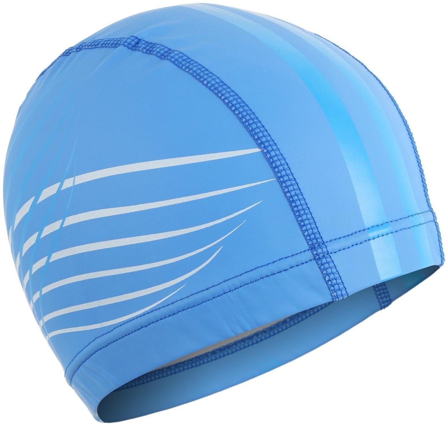 Шапочка для плавания взрослая, тканевая, обхват 54-60 см, цвета микс