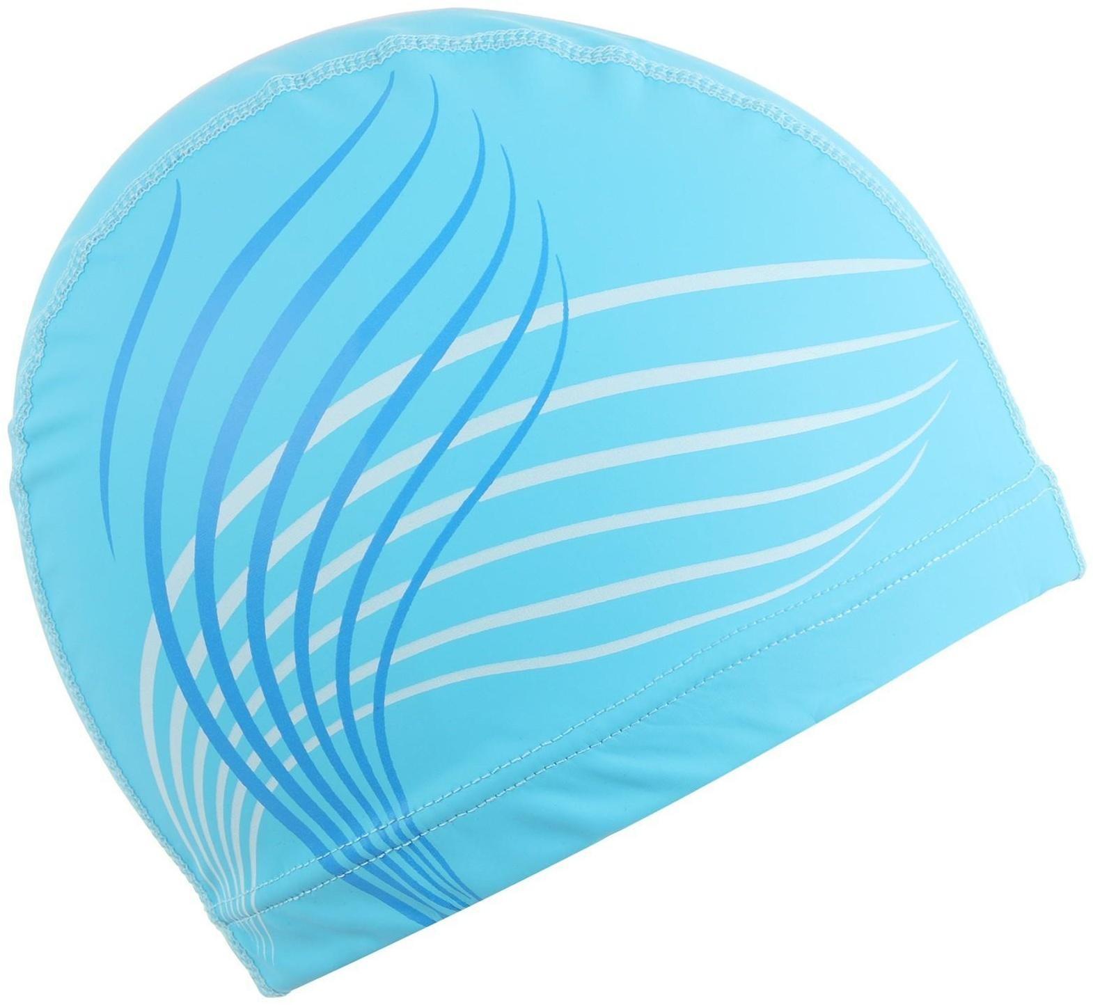 Шапочка для плавания взрослая, тканевая, обхват 54-60 см, цвета микс