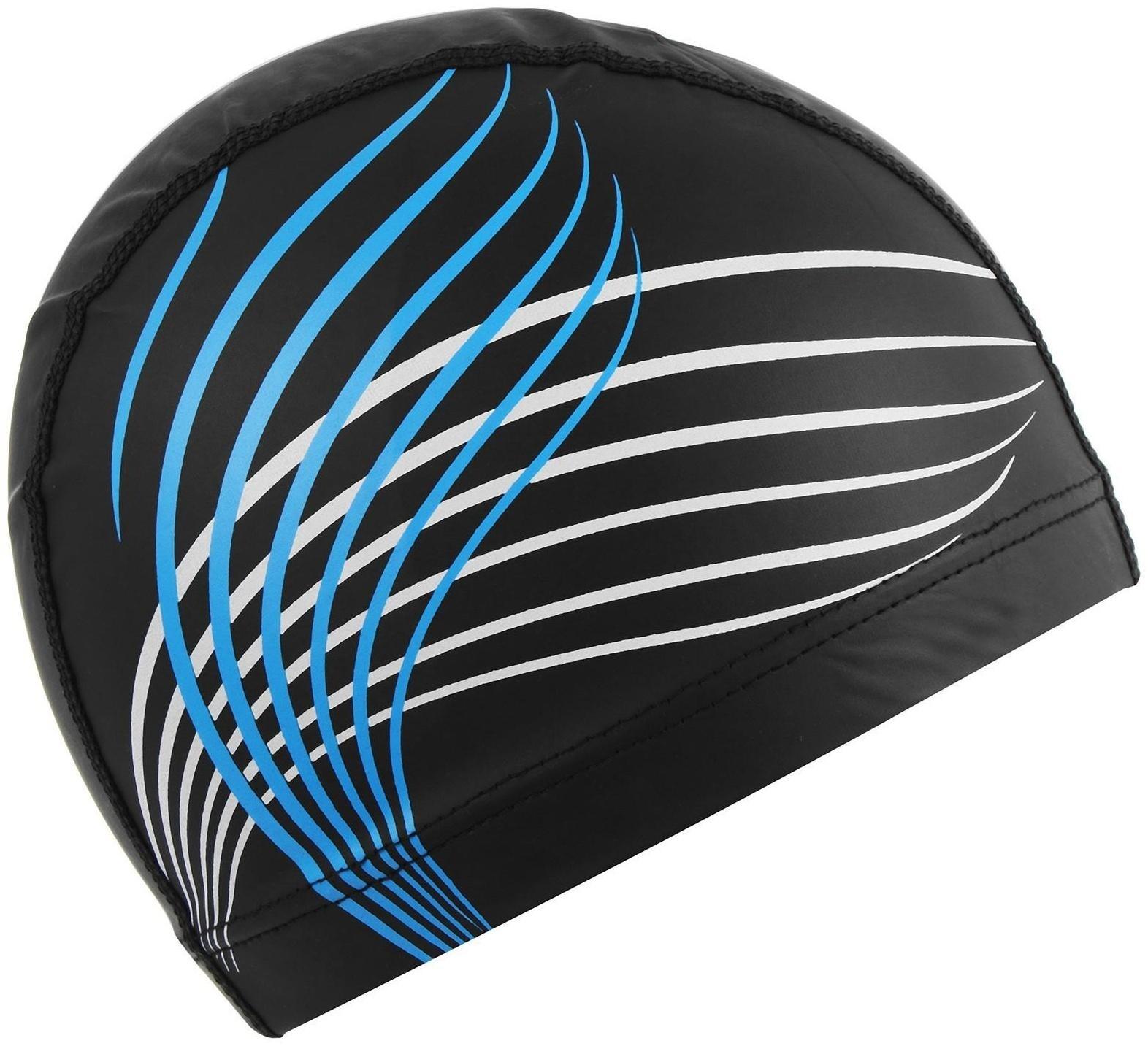 Шапочка для плавания взрослая, тканевая, обхват 54-60 см, цвета микс