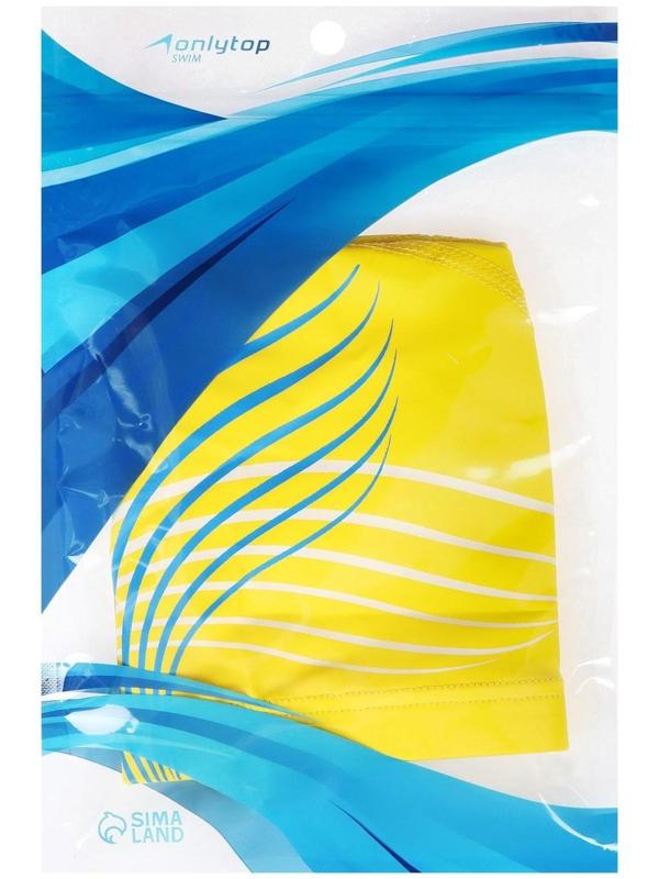 Шапочка для плавания взрослая, тканевая, обхват 54-60 см, цвета микс