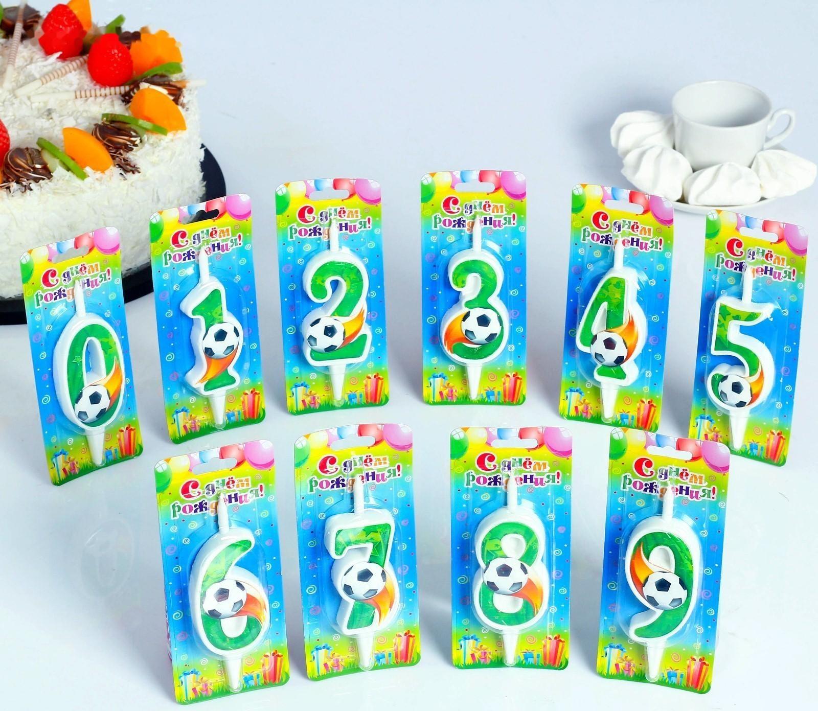 Шоу-бокс со свечами для торта цифры 