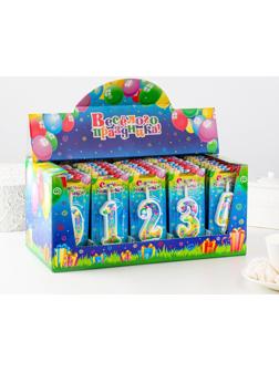 Шоу-бокс со свечами для торта цифры 