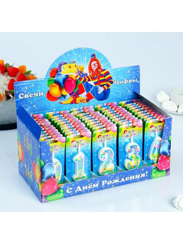 Шоу-бокс со свечами для торта цифры 