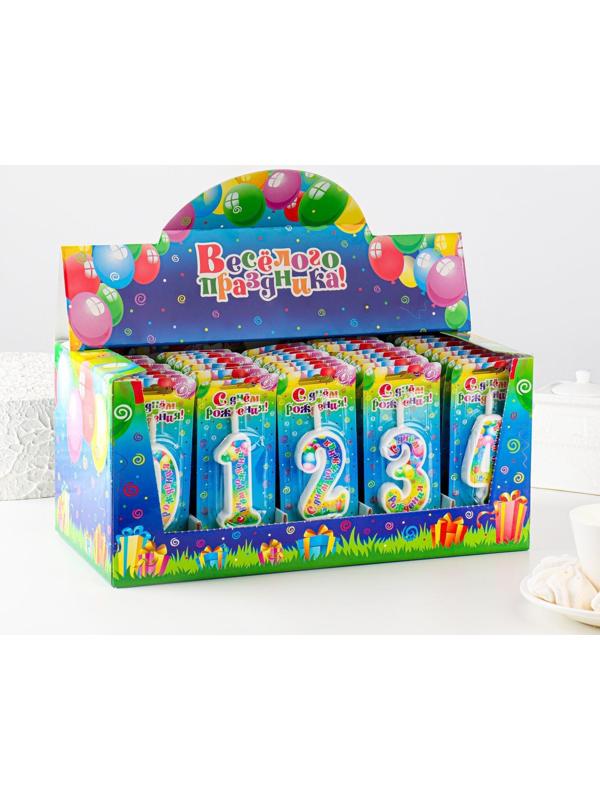 Шоу-бокс со свечами для торта цифры 