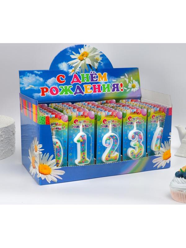Шоу-бокс со свечами для торта цифры 