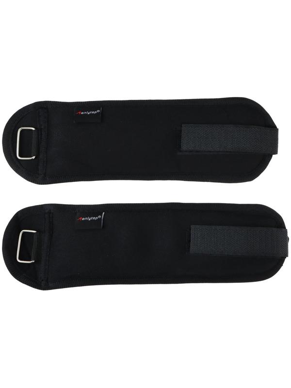 Утяжелители на запястье 2 х 200 гр (вес пары 400 гр), цвет черный