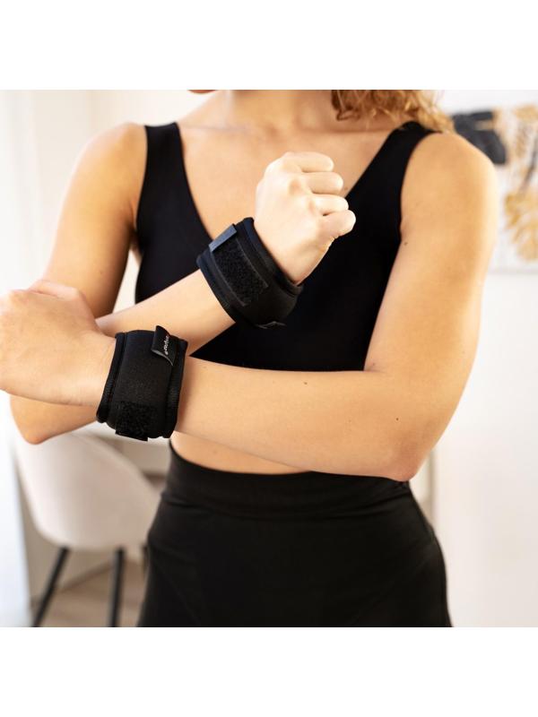 Утяжелители на запястье 2 х 200 гр (вес пары 400 гр), цвет черный