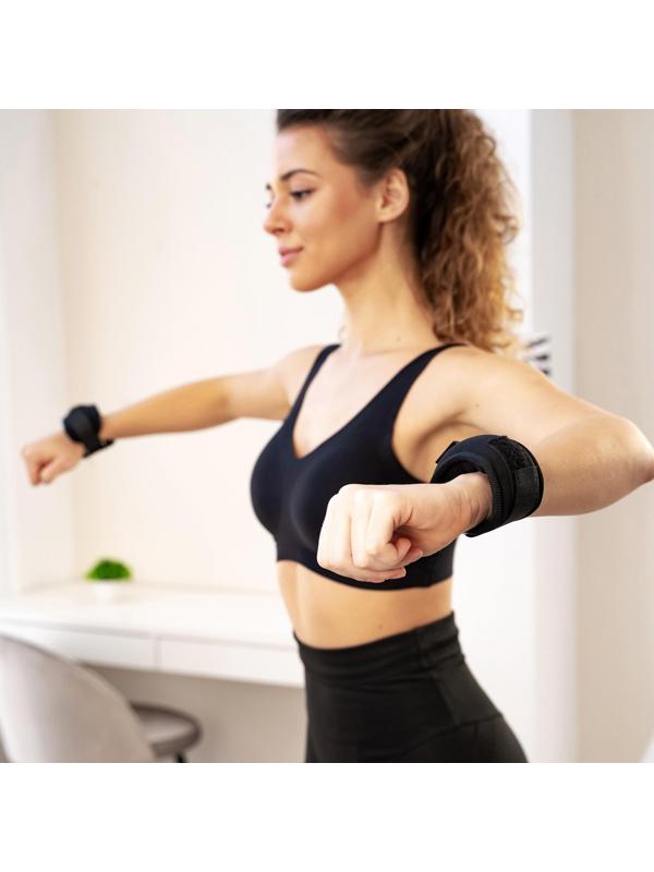 Утяжелители на запястье 2 × 300 г, цвет чёрный