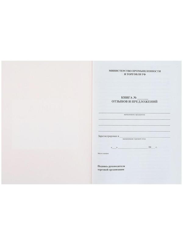 Книга отзывов и предложений А5, 48 листов, блок писчая бумага 60 г/м²