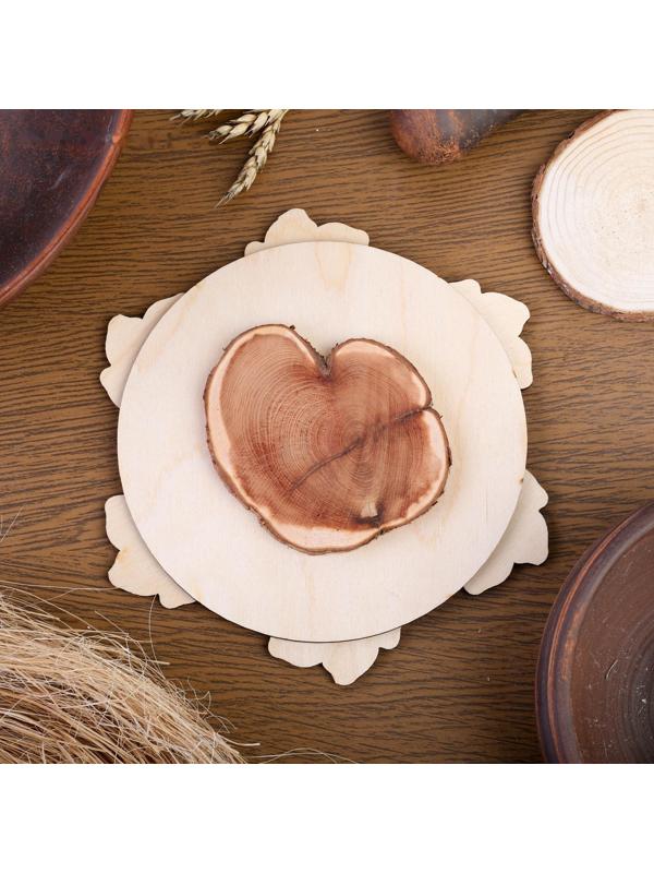 Подставка под горячее «Цветы», D=20 см, можжевельник