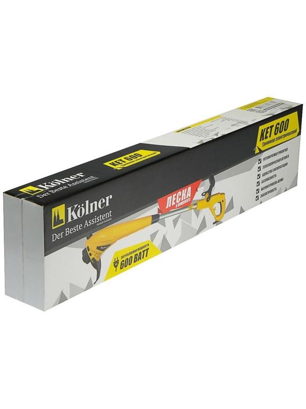 Триммер Kolner KET 600, 600 Вт, 12000 об/мин, ширина скоса 250 мм, леска 1.2 мм