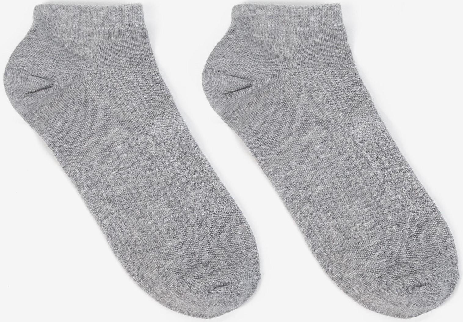 Набор мужских носков 3 пары, цвет белый, чёрный, серый меланж, размер 27-29