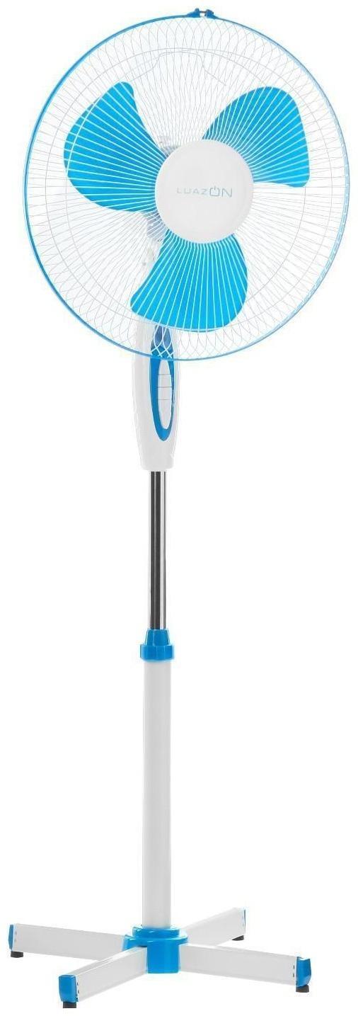 Вентилятор Luazon LOF-01, напольный, 40 - 45 Вт, 3 режима, бело-синий