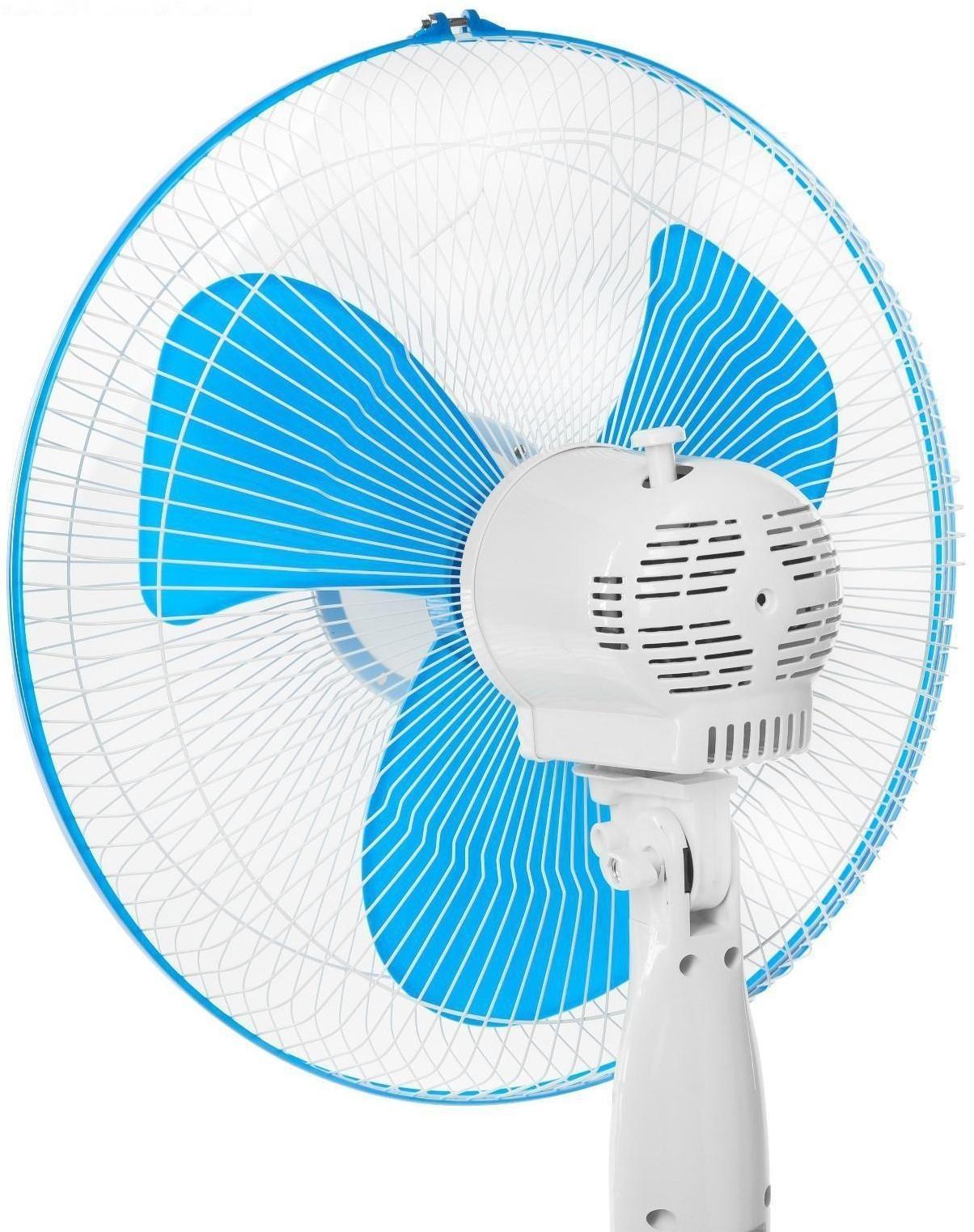 Вентилятор Luazon LOF-01, напольный, 40 - 45 Вт, 3 режима, бело-синий