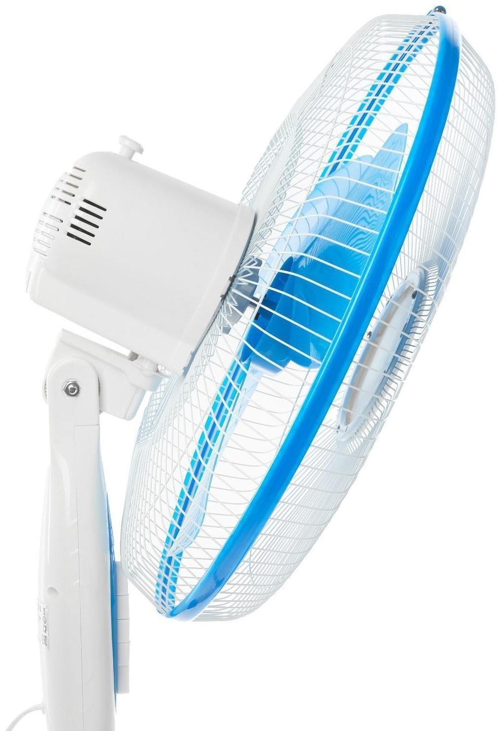 Вентилятор Luazon LOF-01, напольный, 40 - 45 Вт, 3 режима, бело-синий