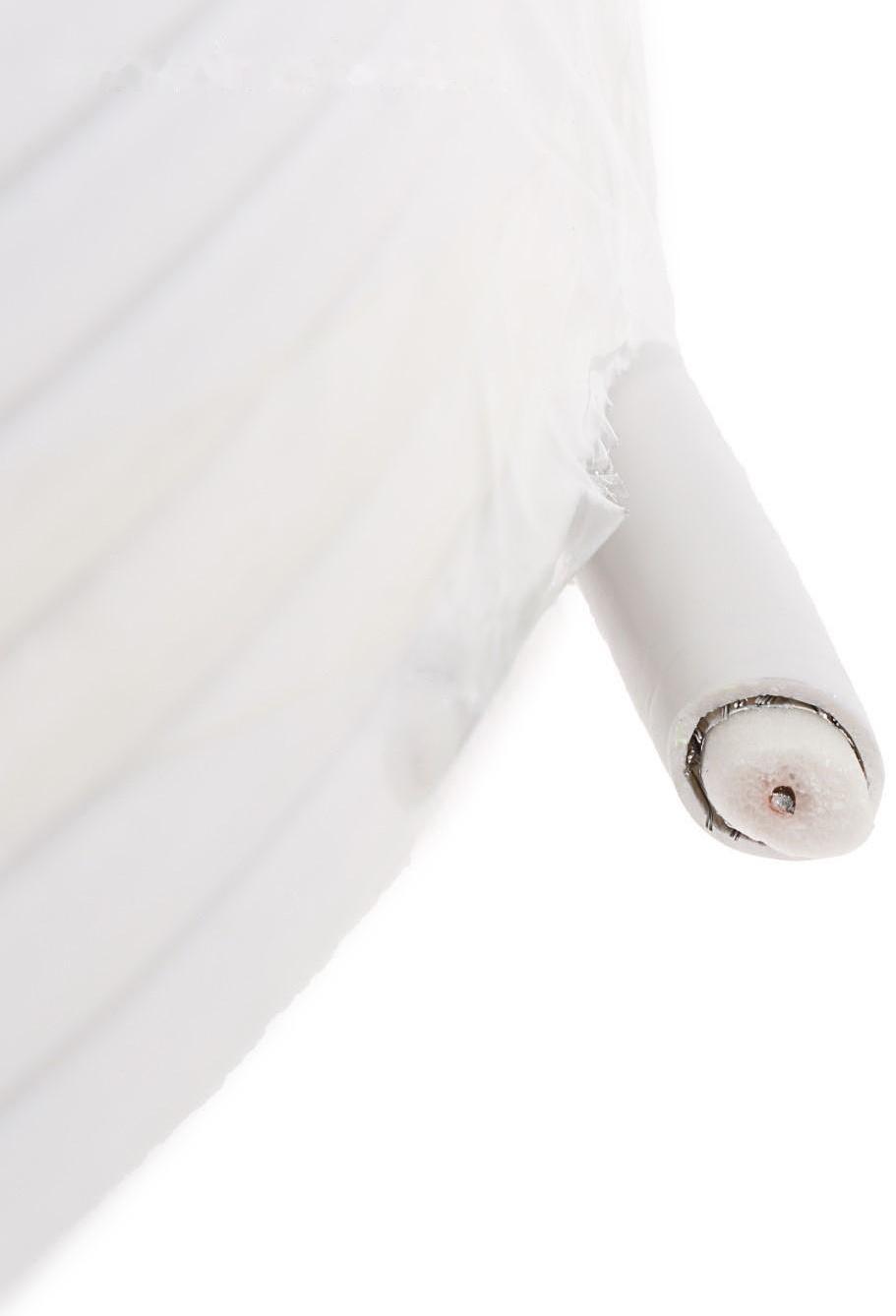 Кабель телевизионный PROconnect RG-6U, бухта 100 м, 75 Ом, CCS/Al/Al, 48%, белый