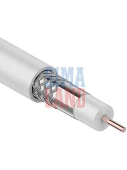 Кабель телевизионный PROconnect RG-6U, бухта 100 м, 75 Ом, CCS/Al/Al, 48%, белый