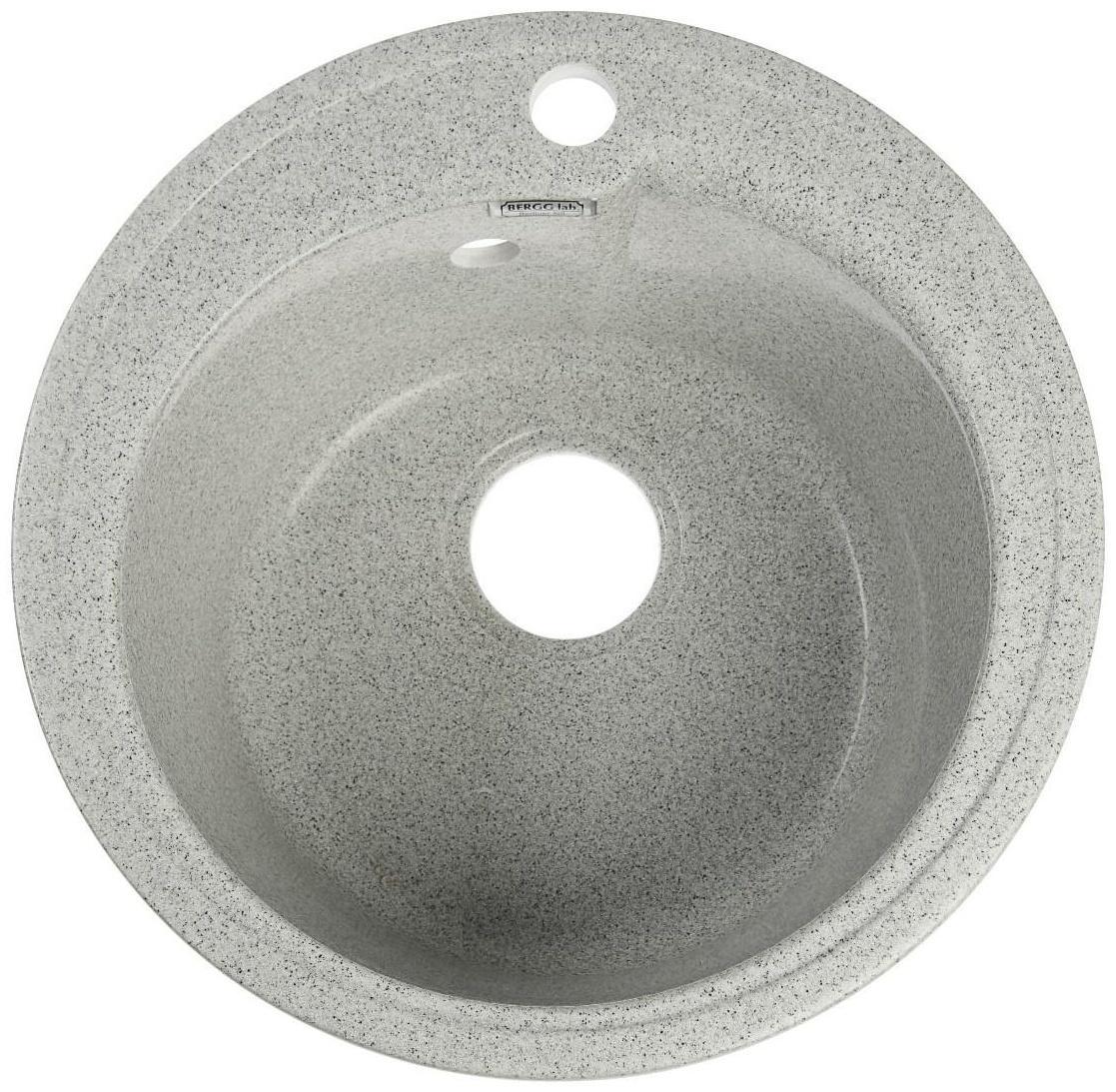 Мойка кухонная из камня MARRBAXX Венди Z4Q10, d=435 мм, глянцевая, светло-серая