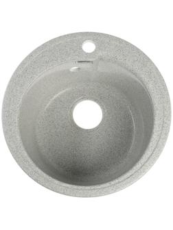 Мойка кухонная из камня MARRBAXX Венди Z4Q10, d=435 мм, глянцевая, светло-серая