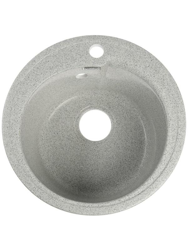 Мойка кухонная из камня MARRBAXX Венди Z4Q10, d=435 мм, глянцевая, светло-серая