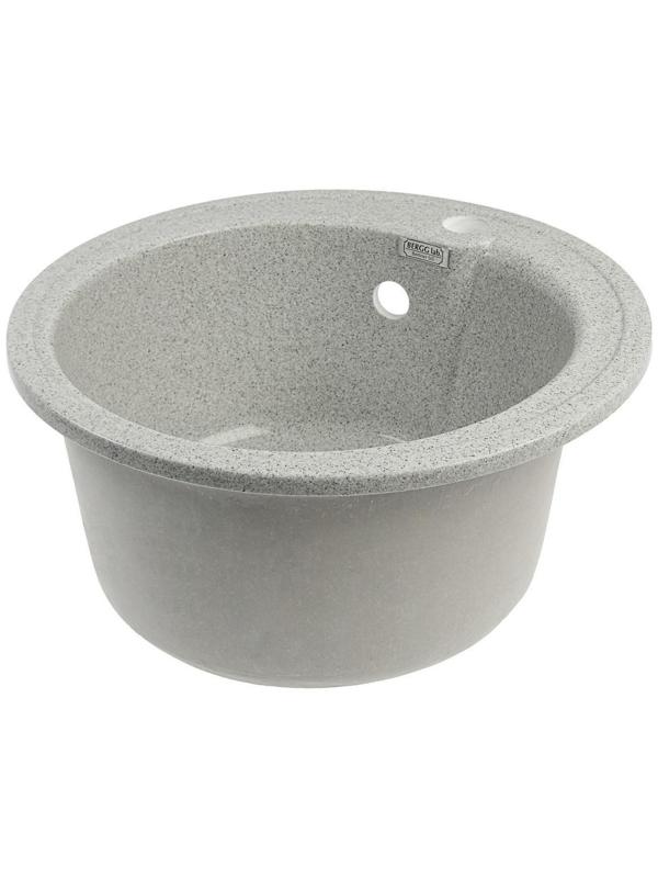 Мойка кухонная из камня MARRBAXX Венди Z4Q10, d=435 мм, глянцевая, светло-серая