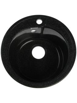 Мойка кухонная из камня MARRBAXX Венди Z4Q4, d=435 мм, глянцевая, черная