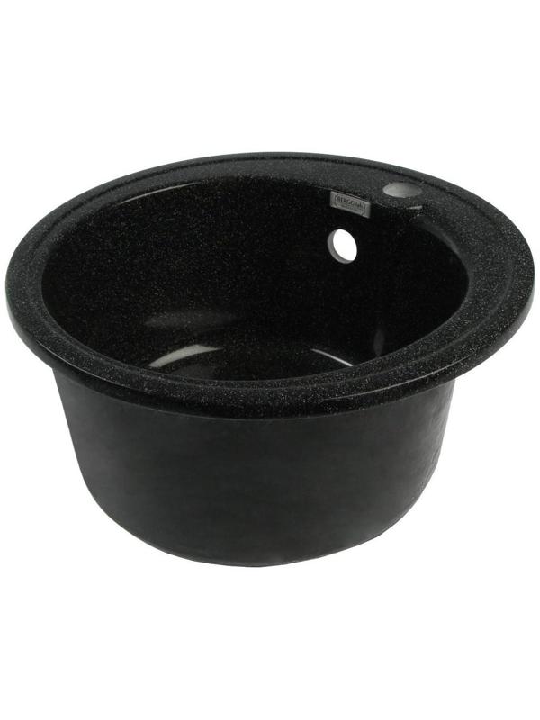 Мойка кухонная из камня MARRBAXX Венди Z4Q4, d=435 мм, глянцевая, черная