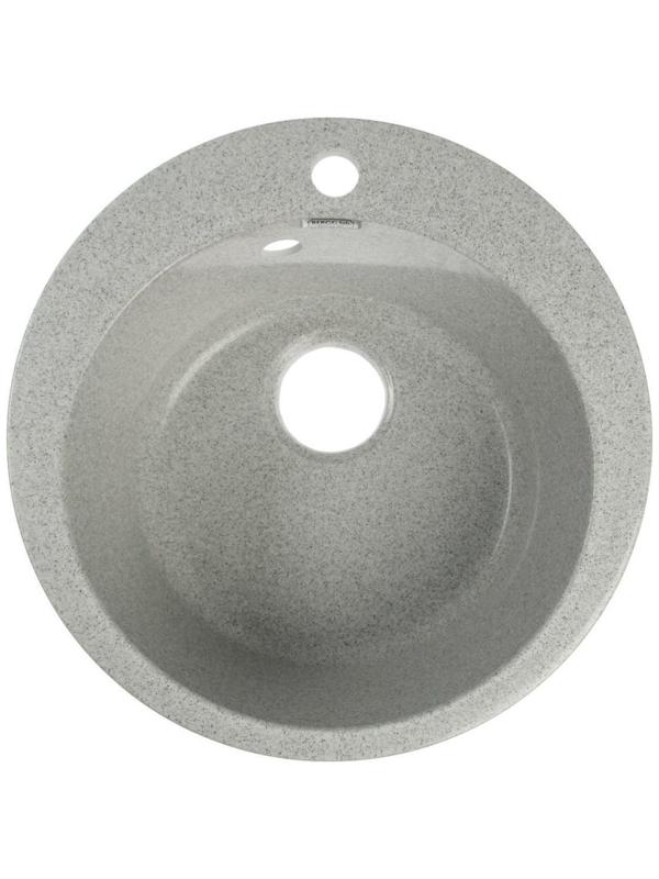 Мойка кухонная из камня MARRBAXX Виктори Z30Q10, d=475 мм, глянцевая, светло-серая