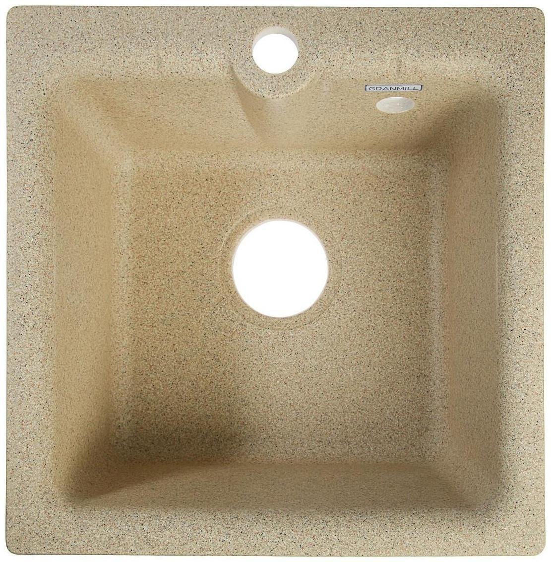 Мойка кухонная из камня GRANMILL 18, 420х420х200 мм, песочная