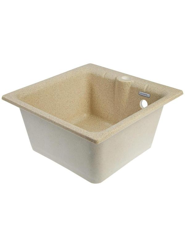 Мойка кухонная из камня GRANMILL 18, 420х420х200 мм, песочная