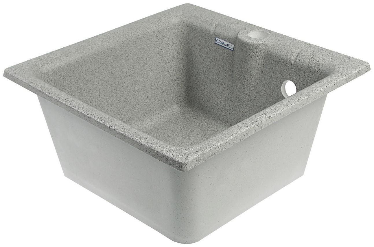 Мойка кухонная из камня GRANMILL 18, 420х420х200 мм, темно-серая