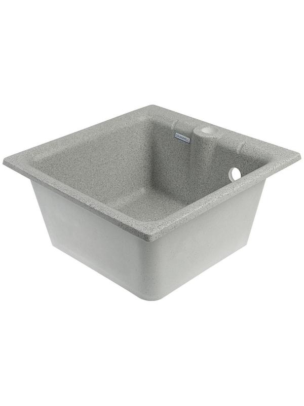 Мойка кухонная из камня GRANMILL 18, 420х420х200 мм, темно-серая