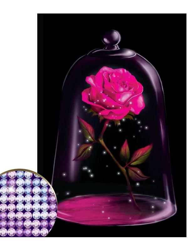 Алмазная мозаика с частичным заполнением «Сказочный цветок» 20х30 см на холсте