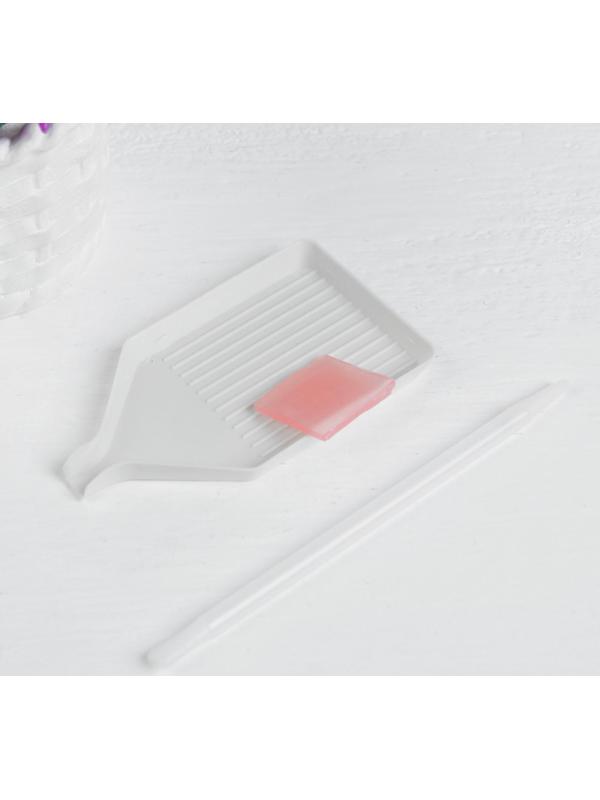 Алмазная мозаика с частичным заполнением «Сказочный цветок» 20х30 см на холсте