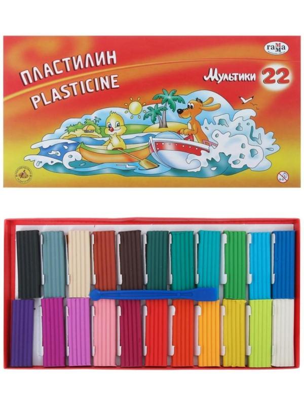Пластилин 22 цвета 440 г, 