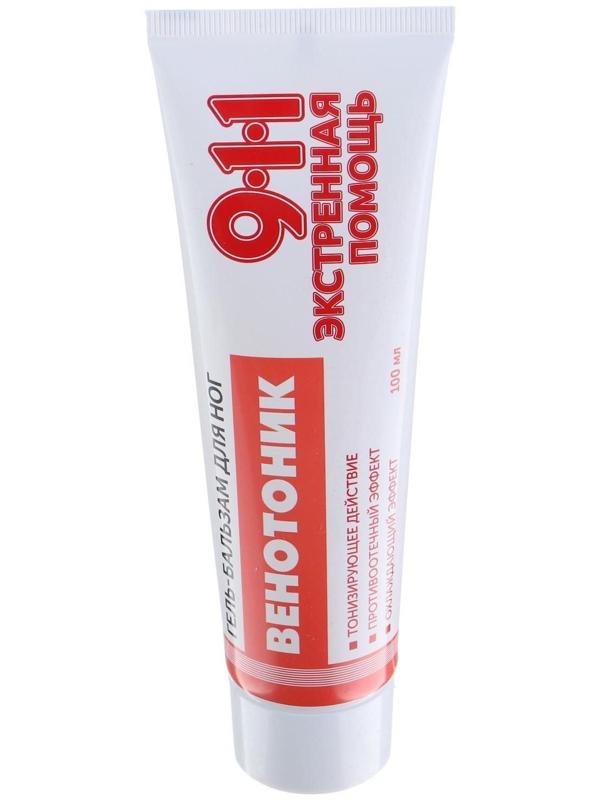 Гель для ног 911 «Венотоник» при тяжести, боли и отёках в ногах, 100 мл