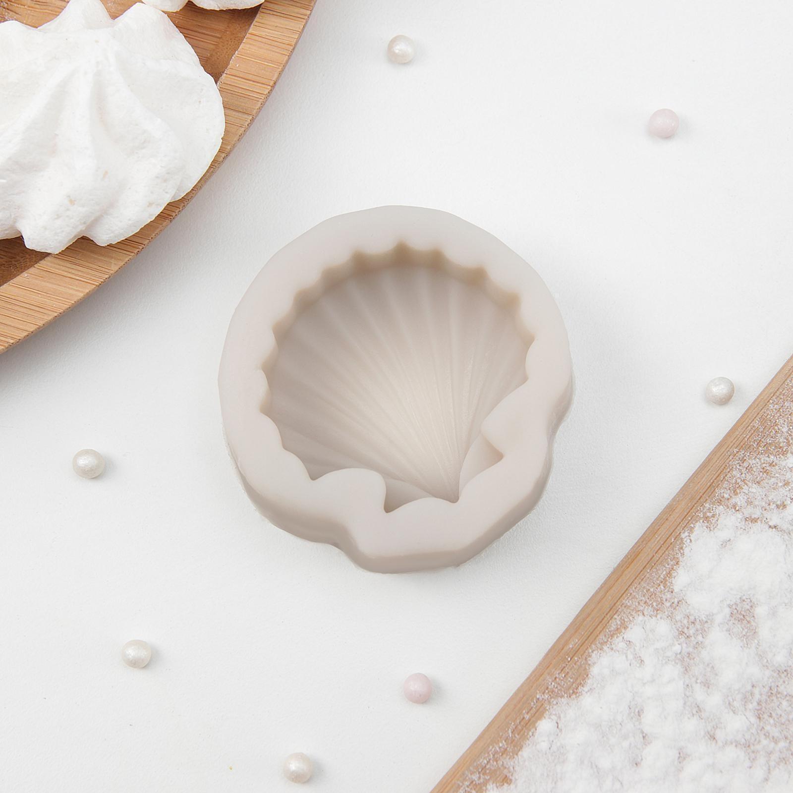 Молд «Ракушка», 6×6×2,5 см, цвет МИКС