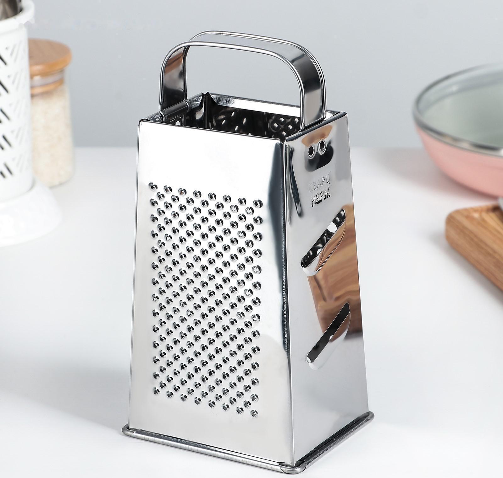 Тёрка «Сталь», 4 грани, из нержавеющей стали, 9×12×21 см