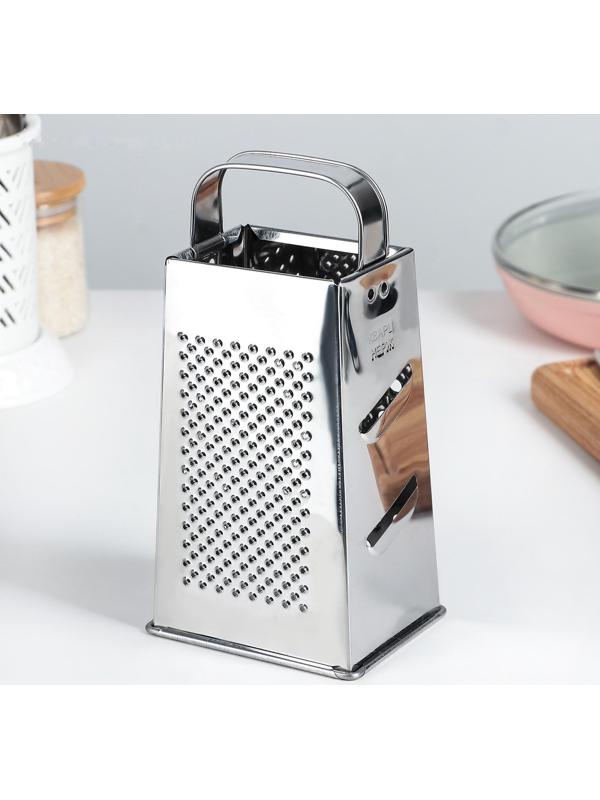 Тёрка «Сталь», 4 грани, из нержавеющей стали, 9×12×21 см