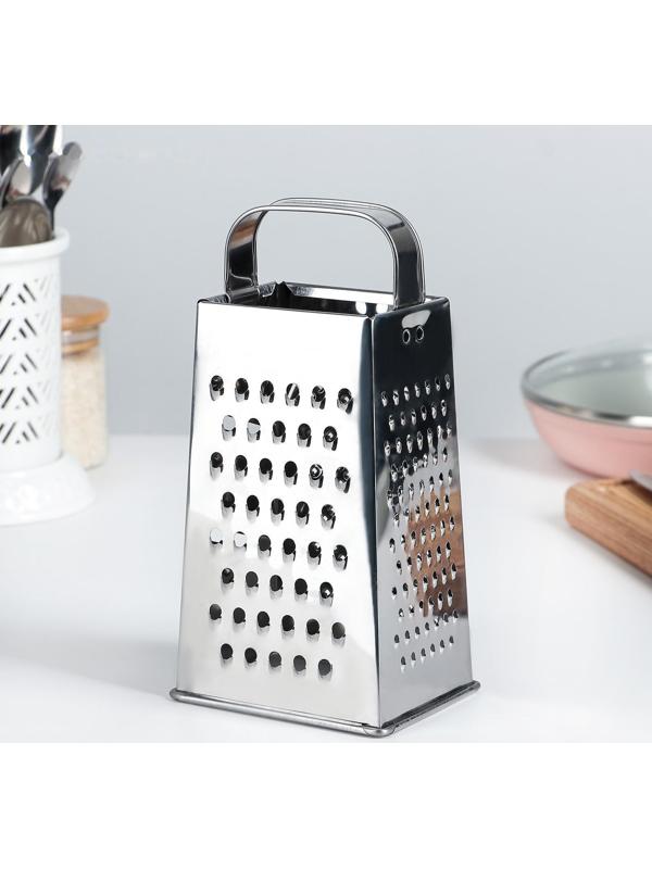 Тёрка «Сталь», 4 грани, из нержавеющей стали, 9×12×21 см